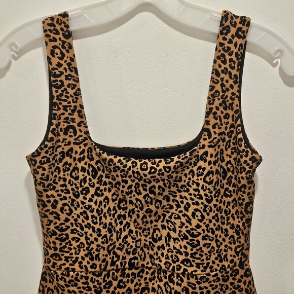 H&M Women's Leopard Animal Print Bodycon Sleeveless Mini Party Dress Size S - Picture 4 of 15